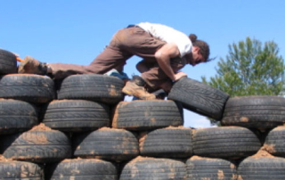 earthship tire work