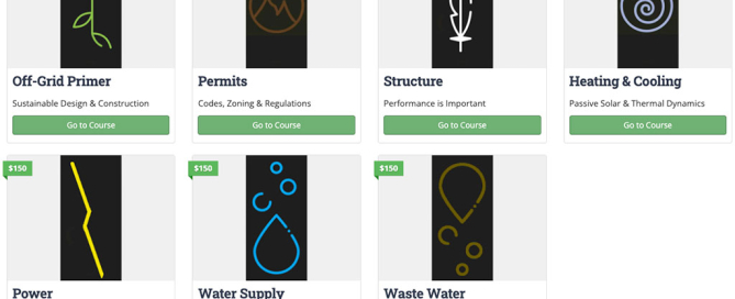 sustainable off-grid online courses earthship